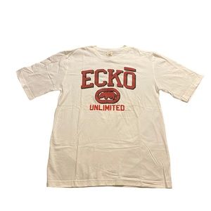 Vintage Ecko Unltd Shirt Men XL White Graphic Short Sleeve Hip Hop Crewneck